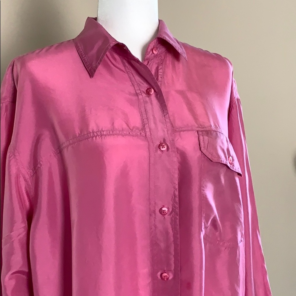 The Limited 100% Silk Button-Down Shirt For Women - Picture 2 of 8